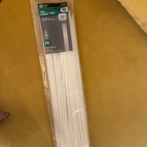 White Cable Ties 14inch - 100 Pack - Picture 1 of 3